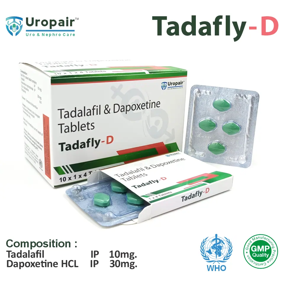 Tadalafil 10mg + Dapoxetine 30mg Tablet | Best Price for PCD Pharma Franchise in Men